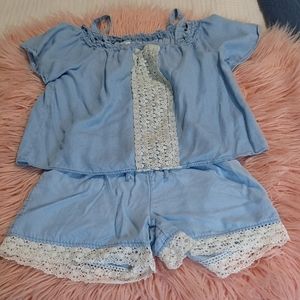 Sz 12, denim, Justice set